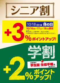 ビックカメラのシニア割・学割