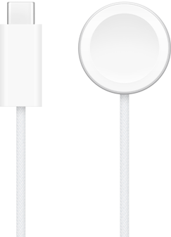 Apple Watch磁気高速充電器の隣に置かれたUSB-C充電器