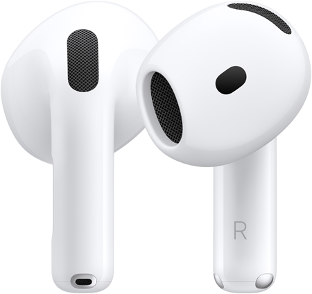 AirPods 5のハードウェアの前面と背面。デザインを強調している