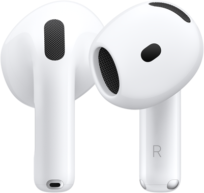 AirPods 5のハードウェアの前面と背面。デザインを強調している