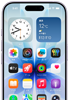 iPhone 17の前面の外観。中央上部にセンターフレームフロントカメラがある