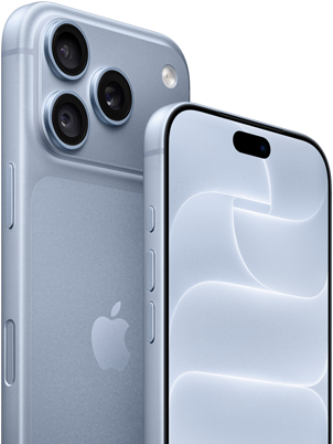 グレイシャーのiPhone 18 Pro、前面と背面の外観。Ceramic Shieldと3つのカメラのシステムが見えている