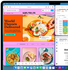 複数のアプリが開いた状態のMacBook Air