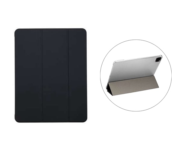 12.9インチ iPad Pro（第4世代）用 ハイブリッドマットレザーケース ブラック