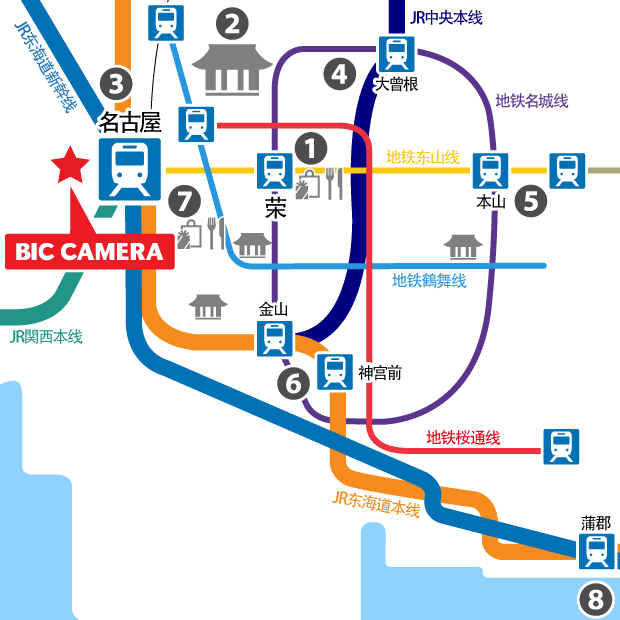 名古屋详细地图图片