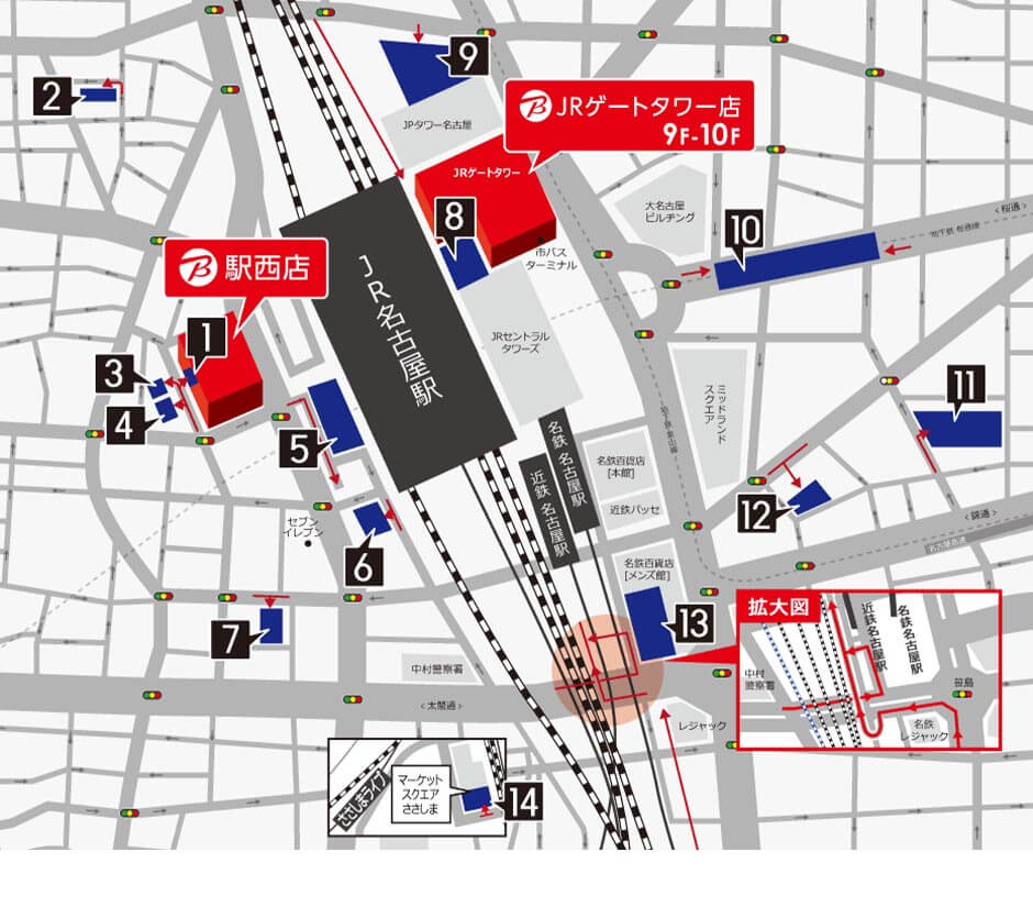 ビックカメララゾーナ川崎店・地図