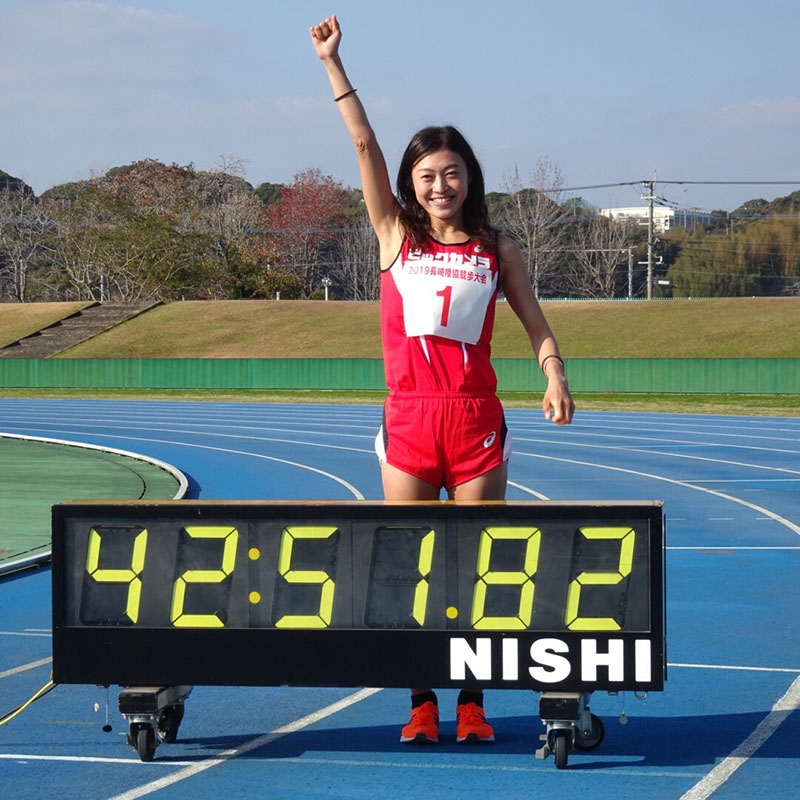 長崎陸協競歩大会　日本新記録で優勝！(女子一般10,000m競歩)