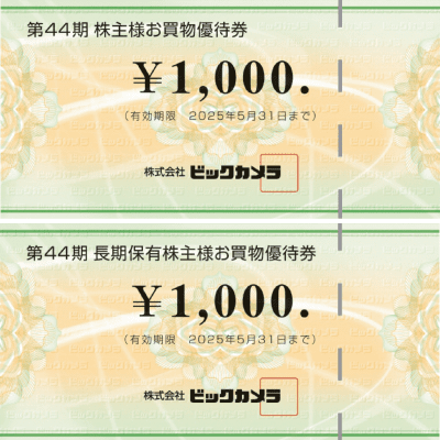 株主様お買物優待券